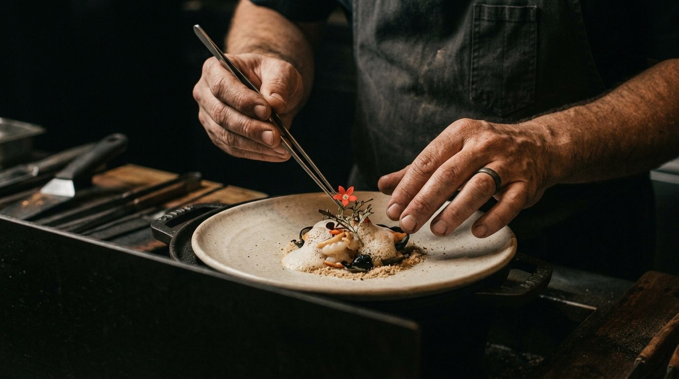 A craftsman plating with intent